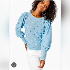 Lilly Pulitzer kippa sweater ravello blue M Medium